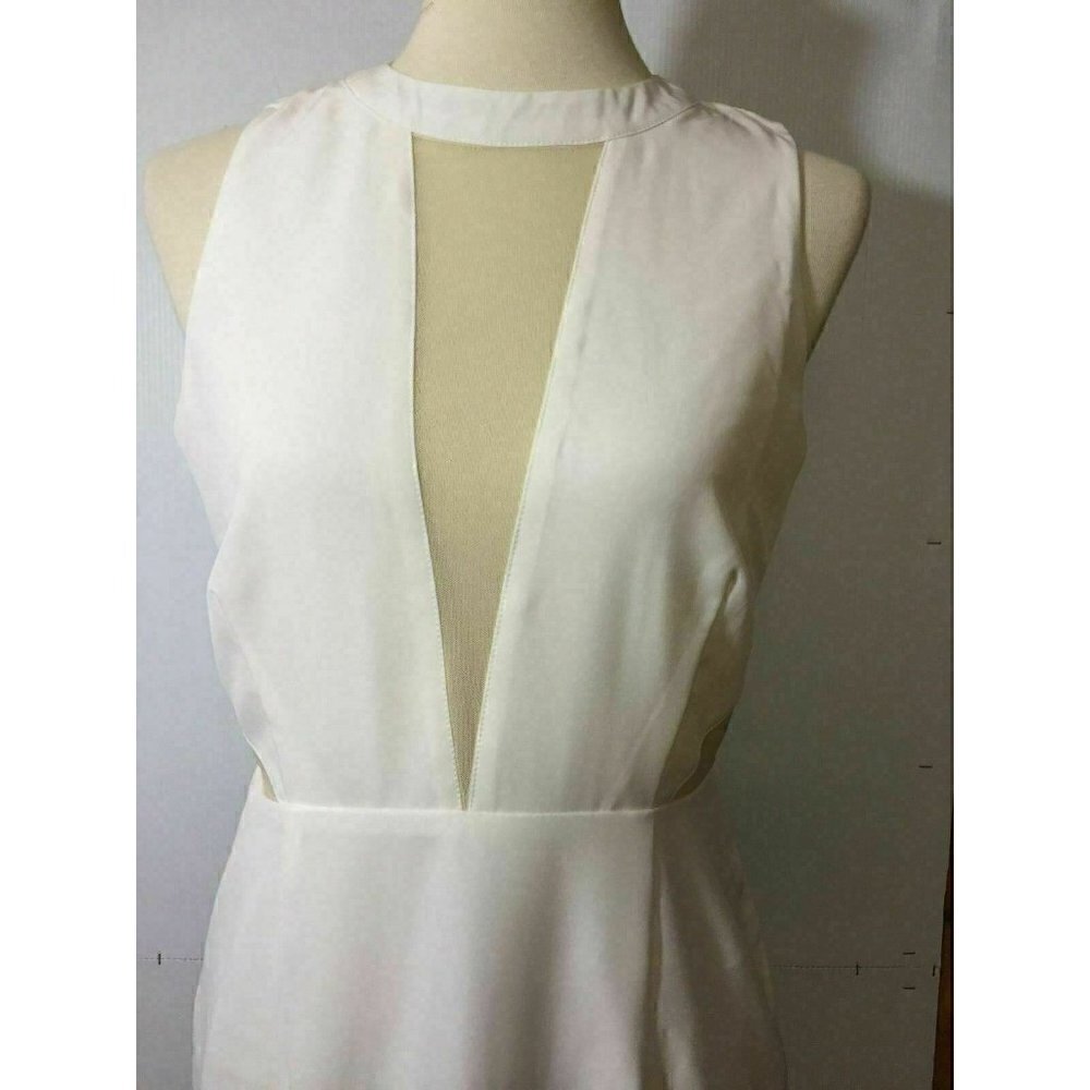 Glamorous Women's Mesh White Shift Dress M - Picture 8 of 11